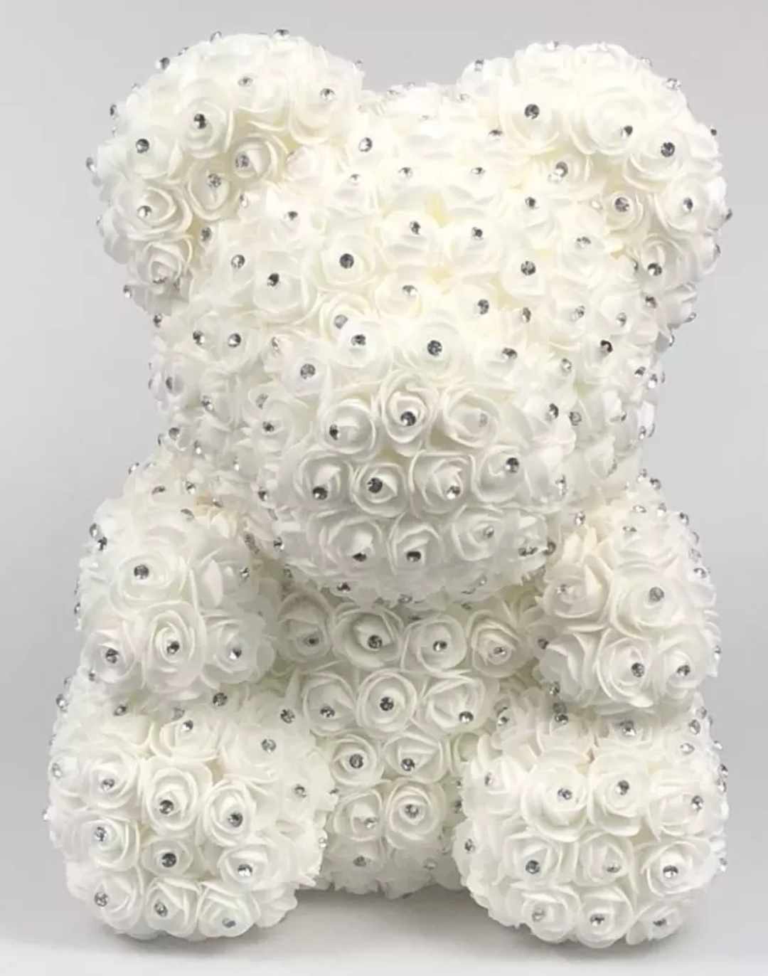 Forever Roses Foam Bear with Diamonds